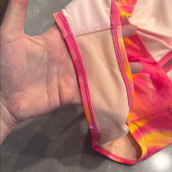 Cupshe Pink and Yellow One Piece Swimsuit with Classic Scoop Neckline - Picture 5 of 5